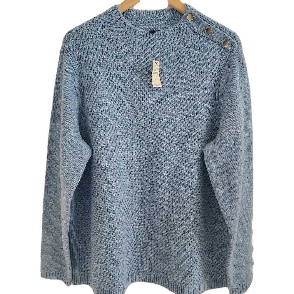 Talbots Light Blue Sweater with Button Detail No Tags